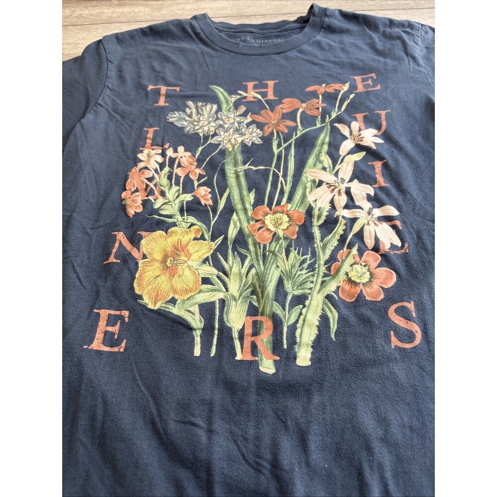 The Lumineers Licensed Smoky Blue Flowers Band Music Cotton T Shirt Size SMALL - Picture 2 of 7